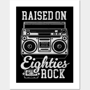 Raised on 80's Rock: Funny Vintage Boom Box and Cassette Tape Posters and Art